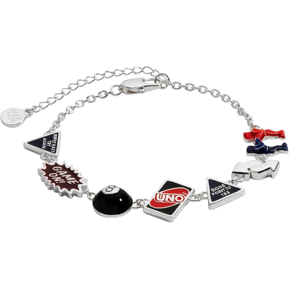 imageAlex and Ani Mattel 80th Bracelet Collectible Enamel Charms Adjustable Fit NickelFreeGame Night Bracelet
