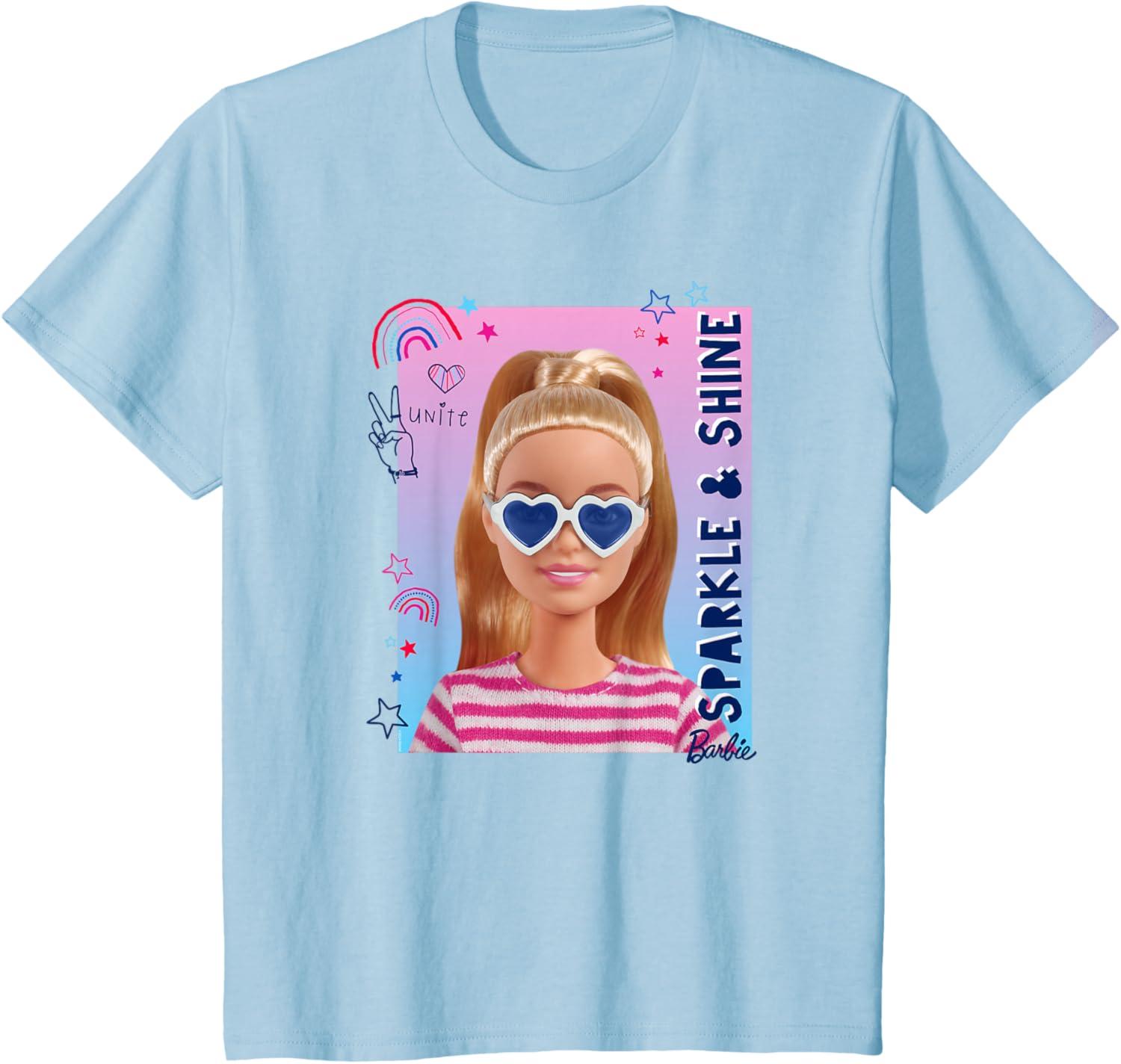 imageBarbie Americana Sparkle amp Shine TShirtBaby Blue