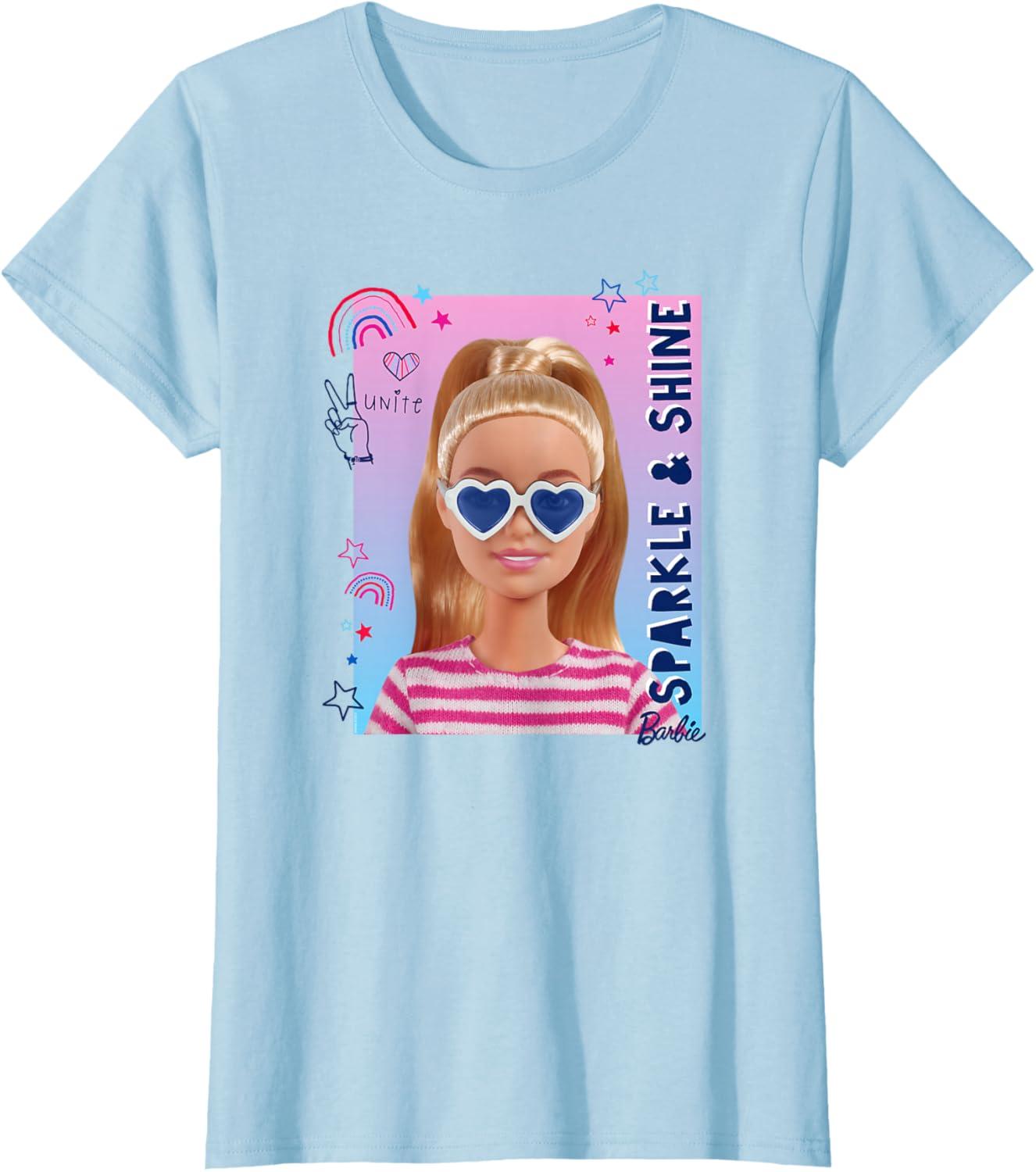 imageBarbie Americana Sparkle amp Shine TShirtBaby Blue