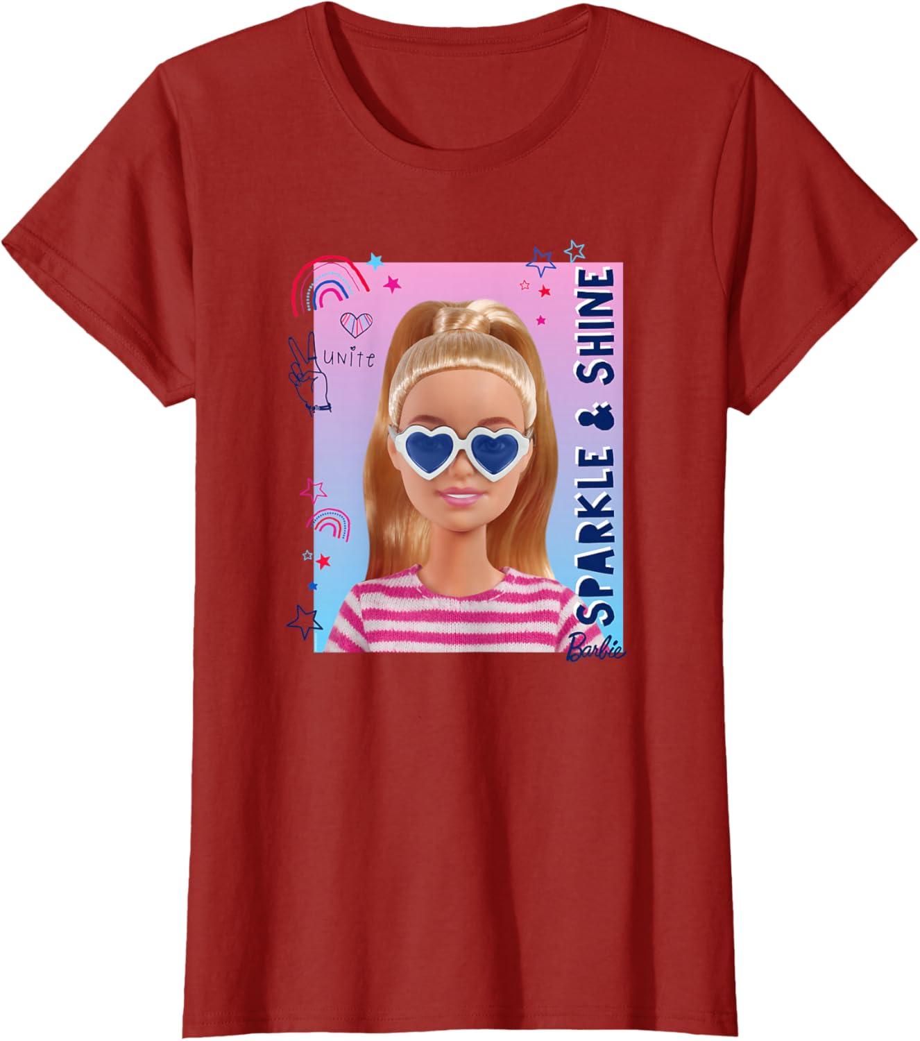 imageBarbie Americana Sparkle amp Shine TShirtCranberry Red