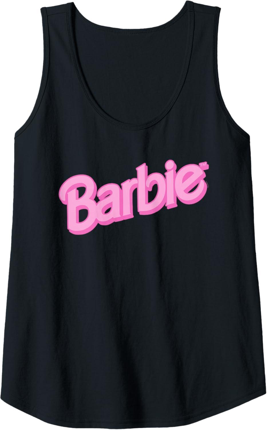 imageBarbie Pink Logo Tank TopBlack