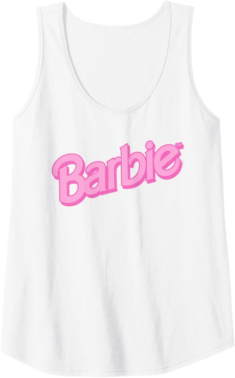 imageBarbie Pink Logo Tank TopWhite
