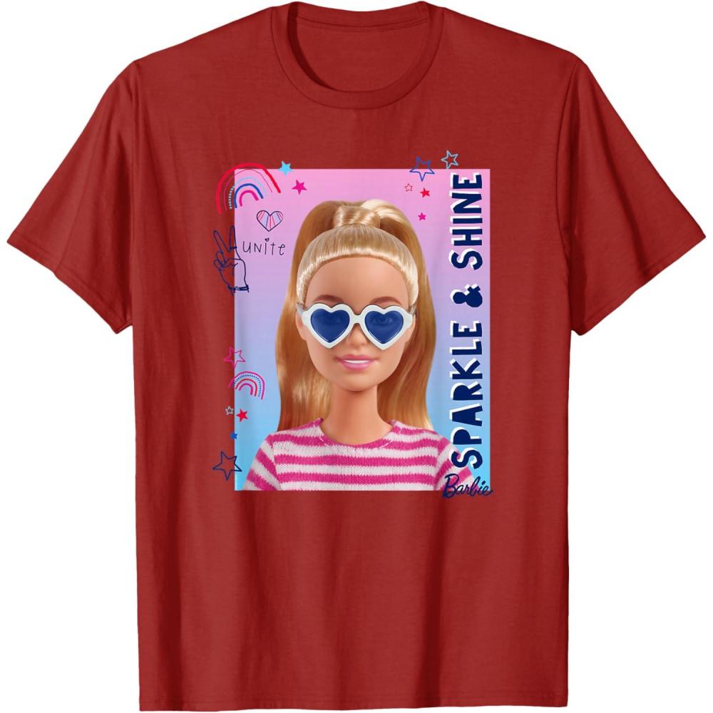 imageBarbie  Americana Sparkle amp Shine TShirtCranberry Red