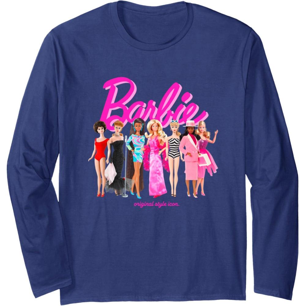 imageBarbie Original Style Icon Long Sleeve TShirtNavy Blue