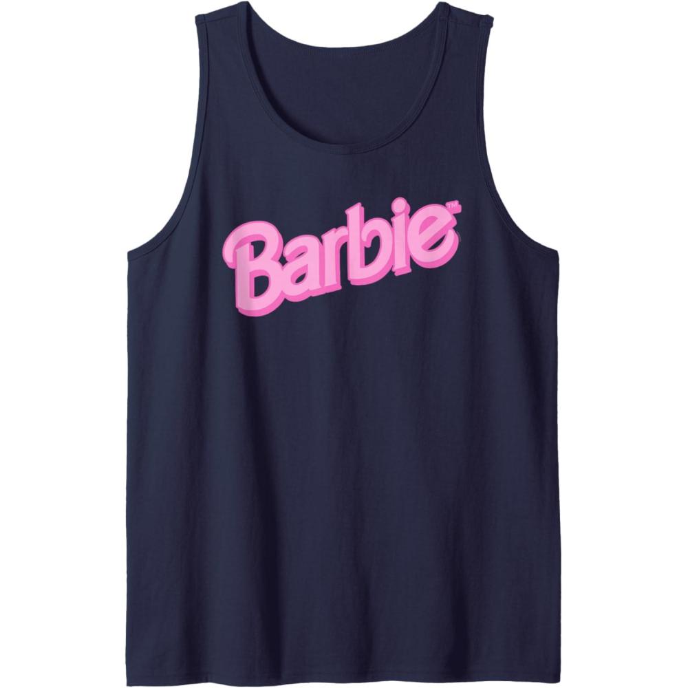 imageBarbie Pink Logo Tank TopNavy Blue