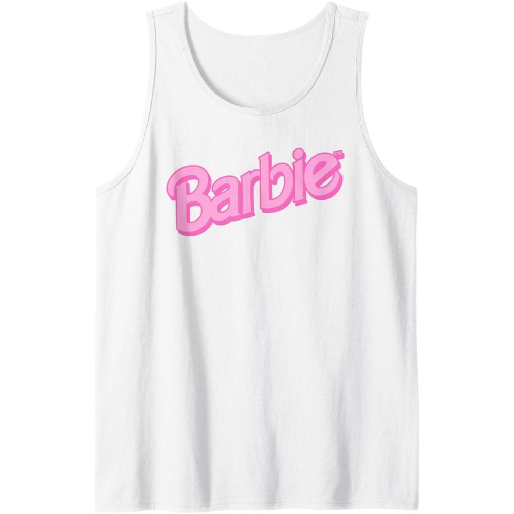 imageBarbie Pink Logo Tank TopWhite