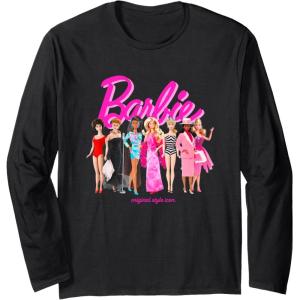 Barbie – Original Style Icon Long Sleeve T-Shirt(Black)