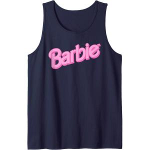 Barbie Pink Logo Tank Top(Navy Blue)