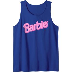 Barbie Pink Logo Tank Top(Royal Blue)