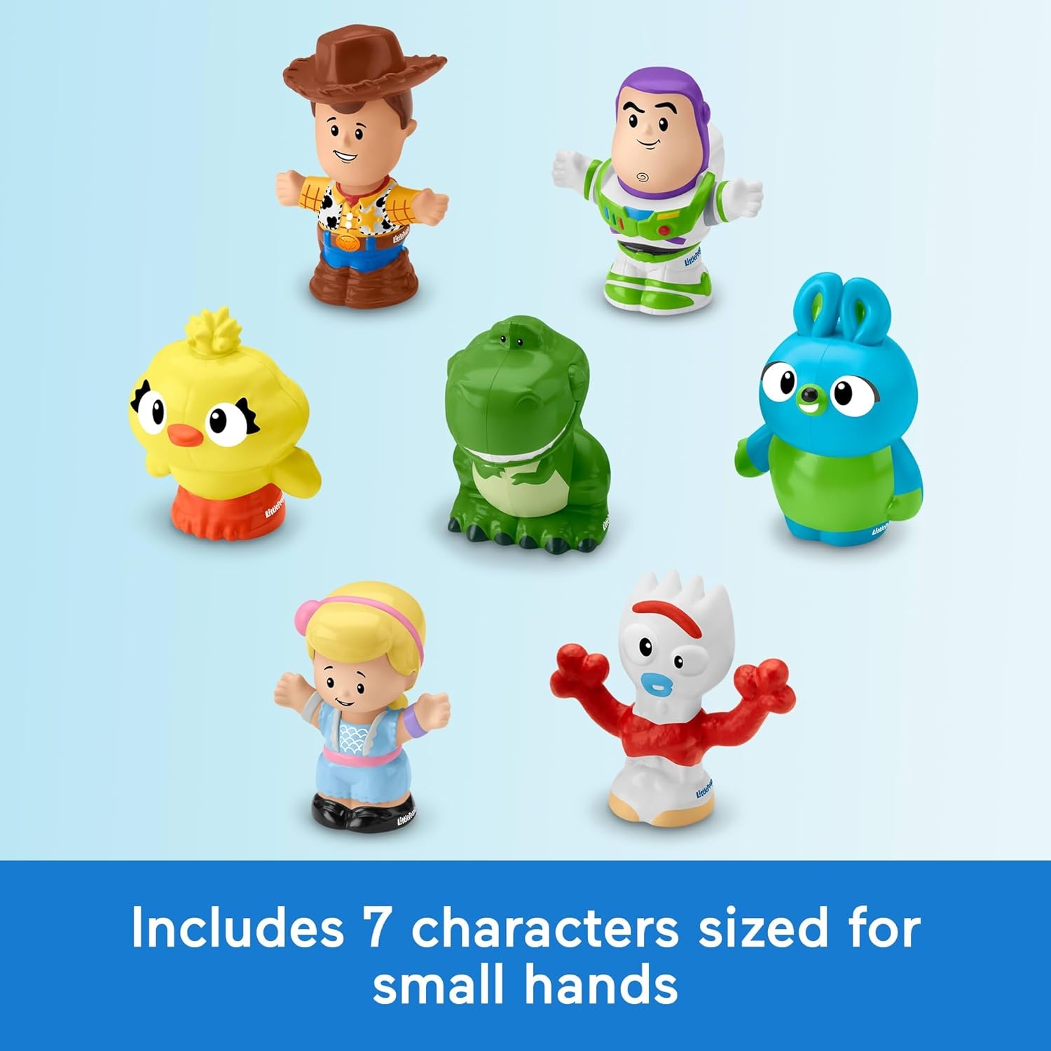imageFisherPrice Little People Toddler Toy Disney Toy Story 7 Friends Figure Set with Woody amp Buzz Lightyear for Pretend Play Ages 18 Months Amazon Exclusive