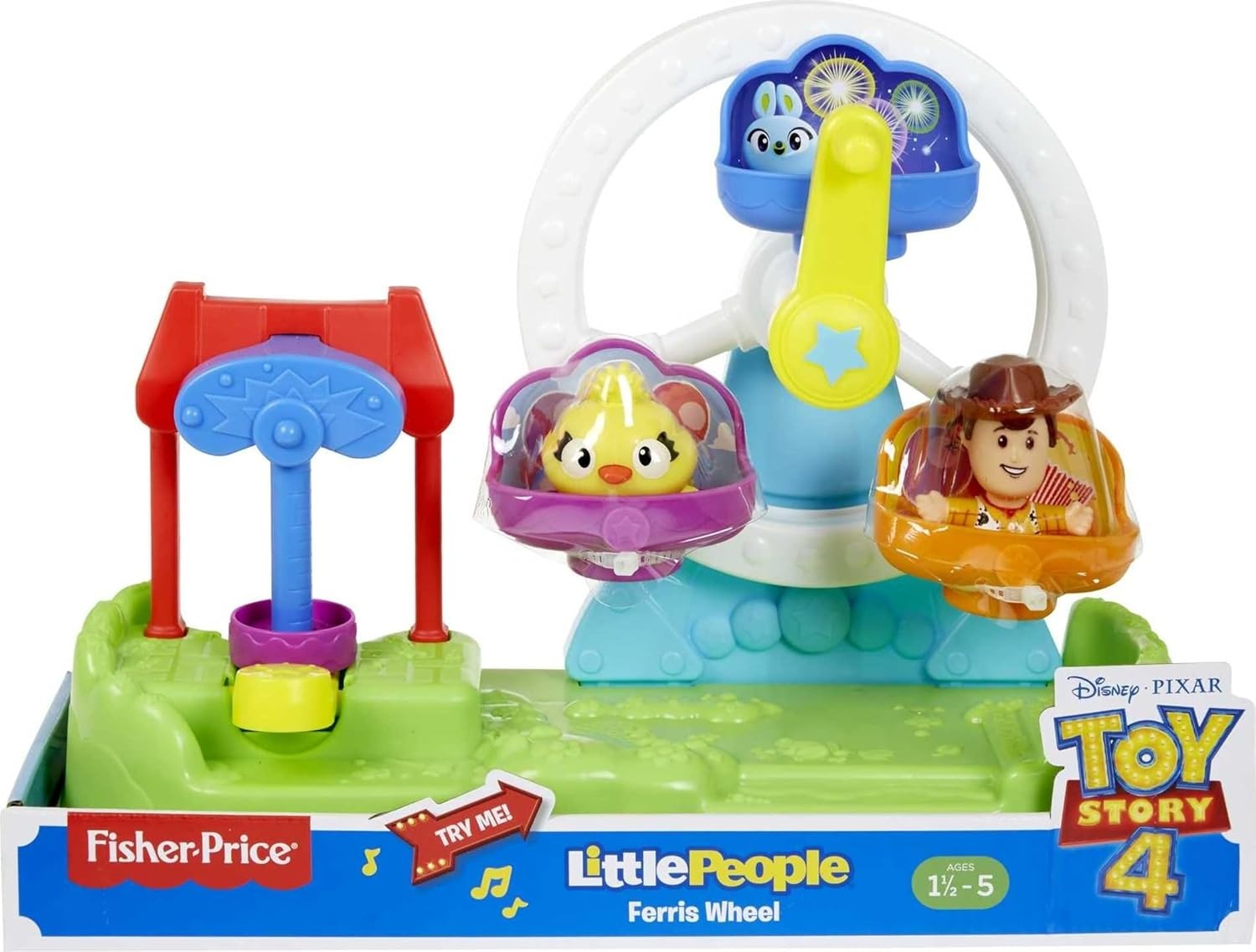 imageFisherPrice Little People Toddler Toys Disney amp Pixar Toy Story Ferris Wheel Playset with Woody amp Ducky Figures for Kids Ages 18 Months Amazon Exclusive