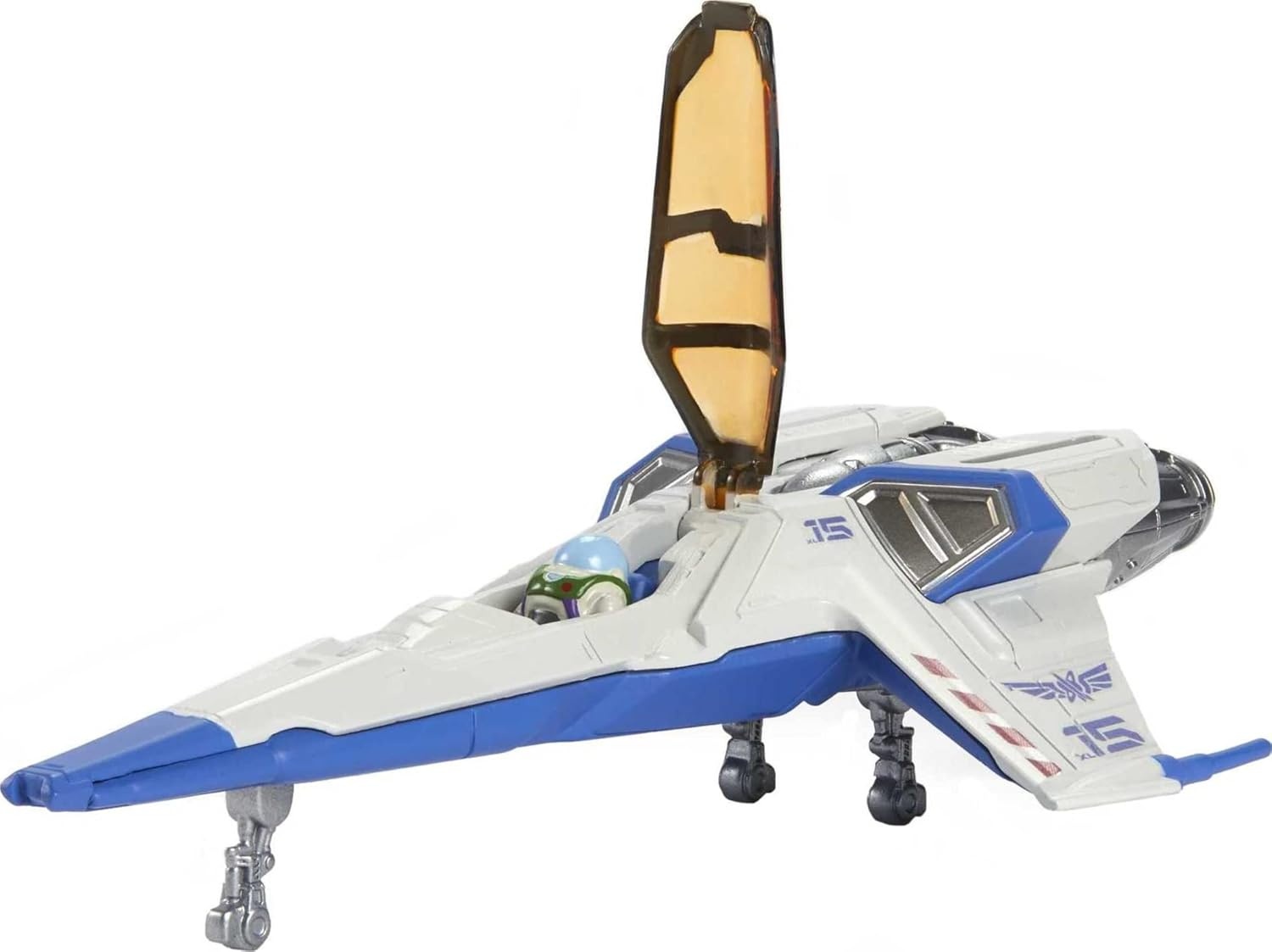 imageMattel Disney and Pixar Lightyear Hyperspeed Series Mini Action Figure amp Toy Vehicle Set Buzz Lightyear amp XL15 SpaceshipMicroFigure Spaceship