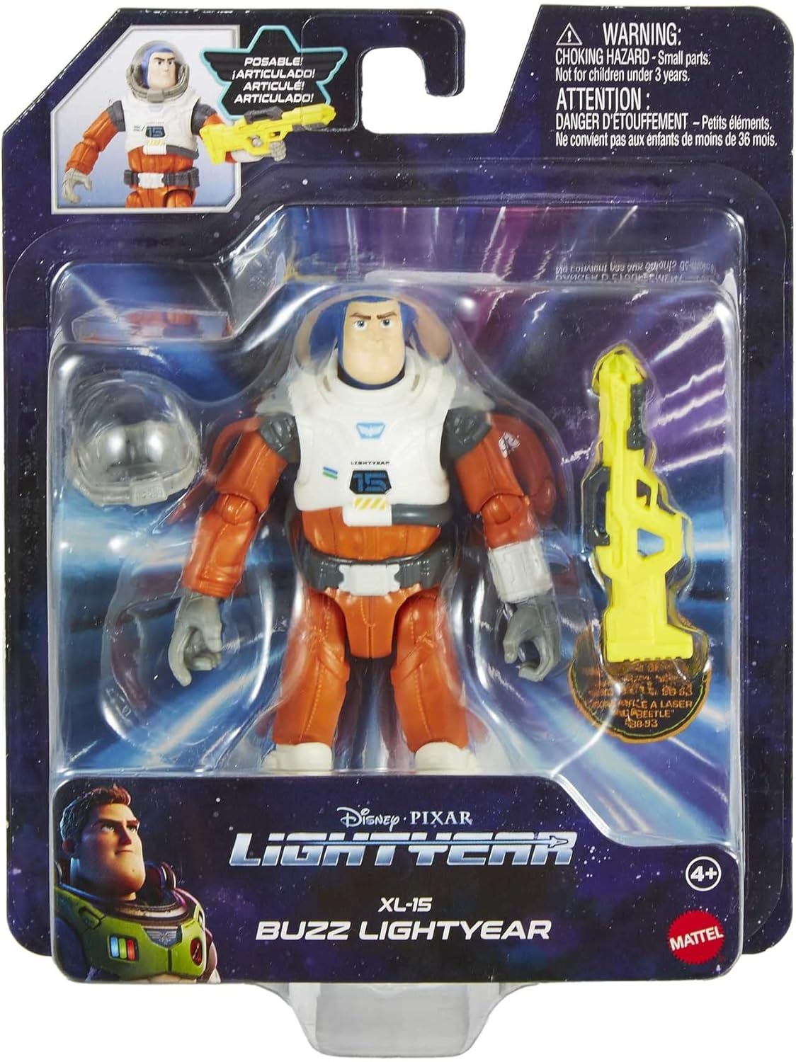 imageMattel Disney and Pixar Lightyear XL15 Buzz Lightyear Action Figure amp Accessory 5inch Toy Collectible Inspired by the Movie