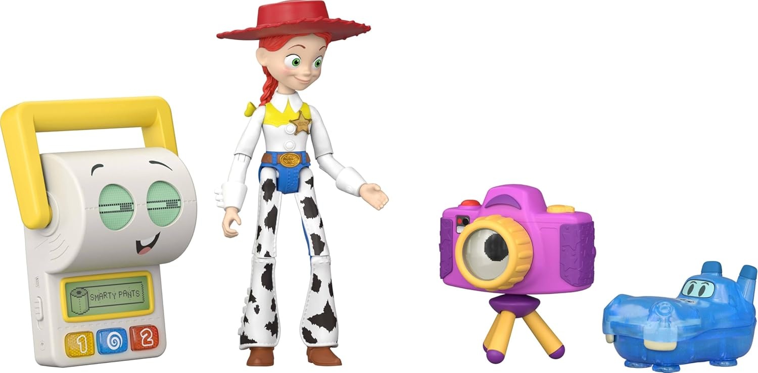 imageMattel Disney and Pixar Toy Story 5 Action Figures Multipack Playscale 7 Inch Posable Movie Accurate Toys Jessie amp Double A Team