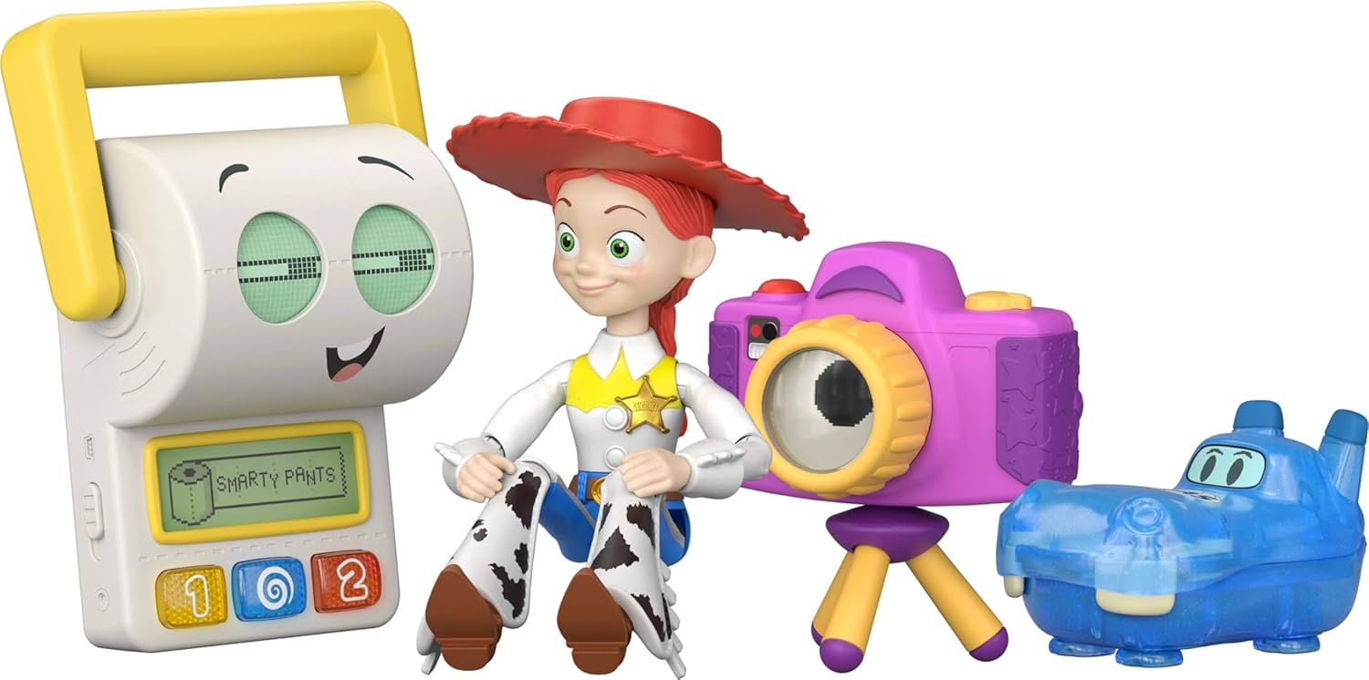 imageMattel Disney and Pixar Toy Story 5 Action Figures Multipack Playscale 7 Inch Posable Movie Accurate Toys Jessie amp Double A Team