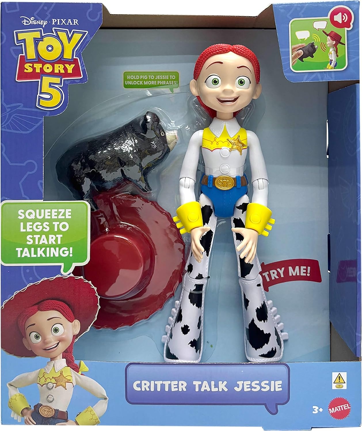 imageMattel Disney and Pixar Toy Story 5 Critter Talk Jessie 12 Inch Posable Action Figure Toy amp Jimmy Dean 35 Plus Movie Sounds amp Phrases