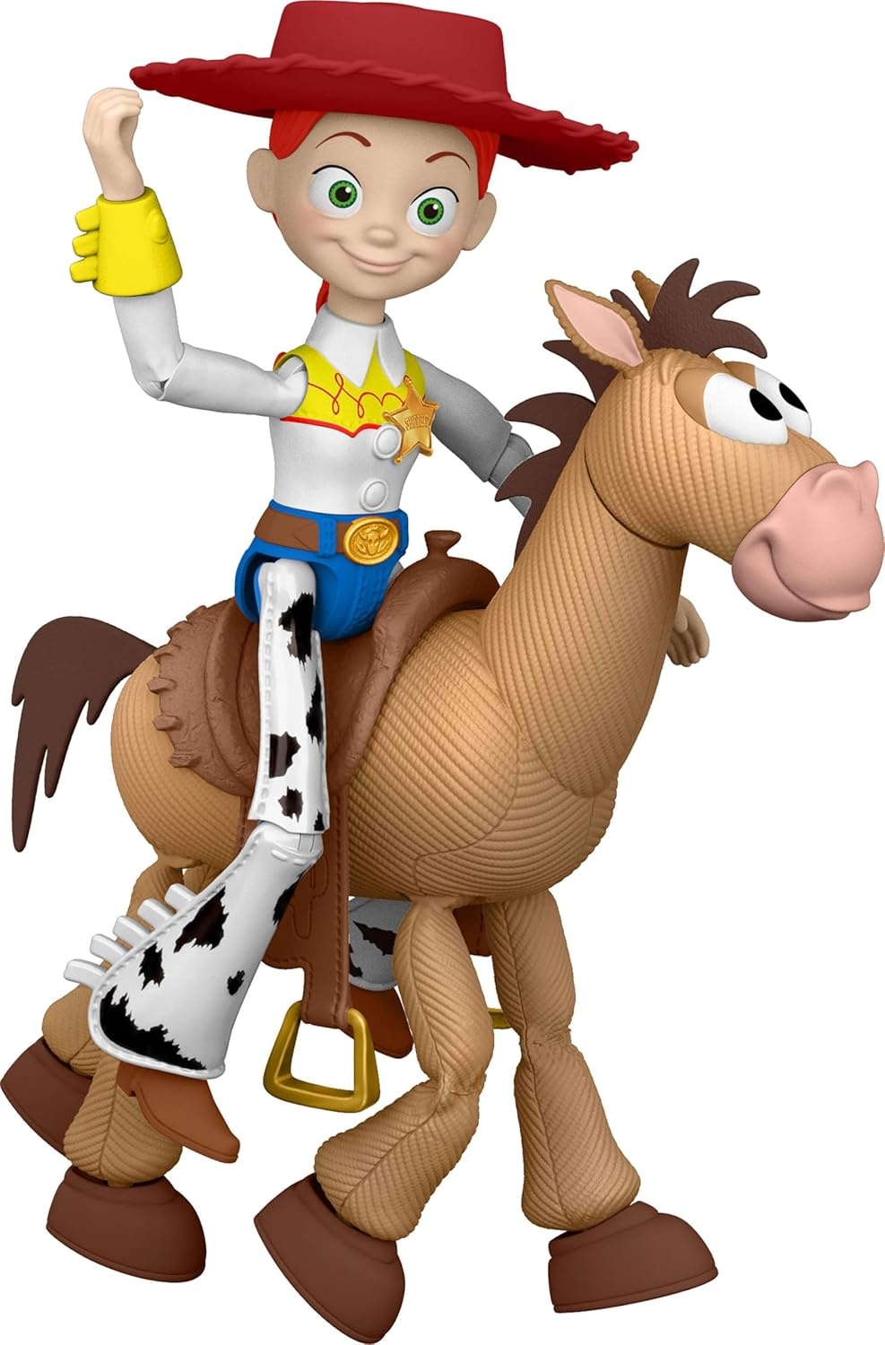 imageMattel Disney and Pixar Toy Story 5 Playscale Posable 7 Inch Action Figures 2 Pack Jessie amp Bullseye Removable Cowboy Hat
