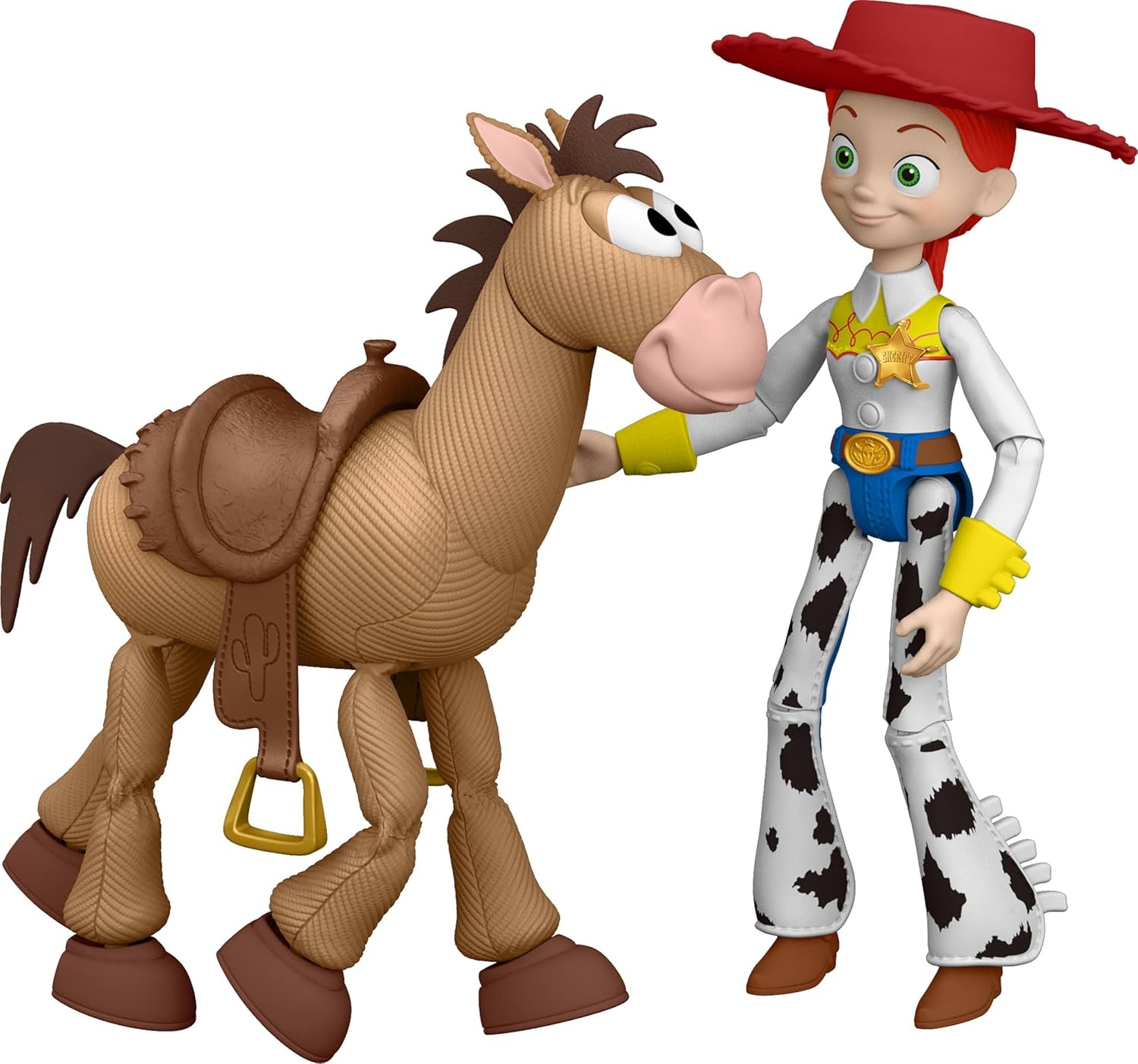 imageMattel Disney and Pixar Toy Story 5 Playscale Posable 7 Inch Action Figures 2 Pack Jessie amp Bullseye Removable Cowboy Hat