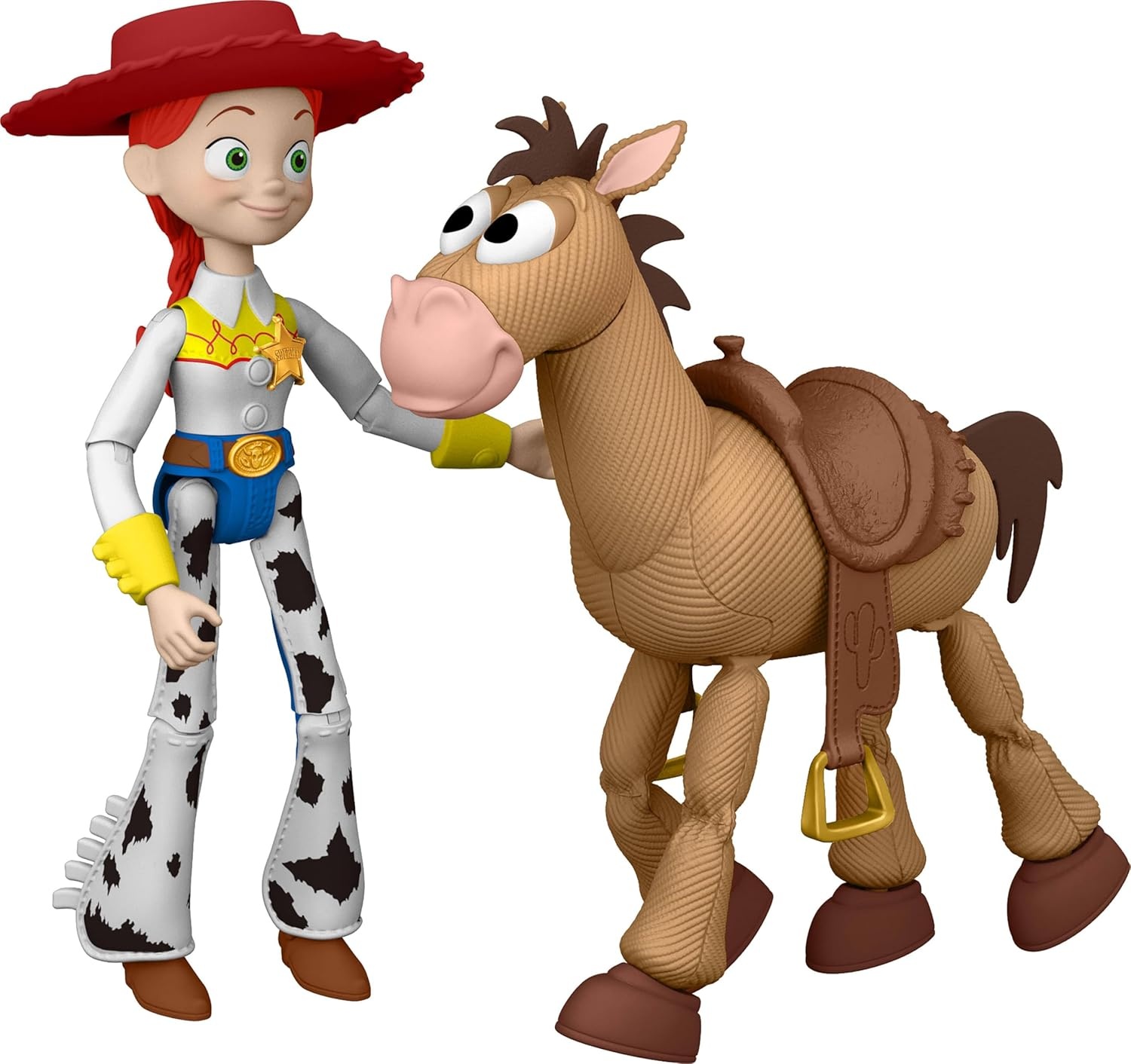 imageMattel Disney and Pixar Toy Story 5 Playscale Posable 7 Inch Action Figures 2 Pack Jessie amp Bullseye Removable Cowboy Hat