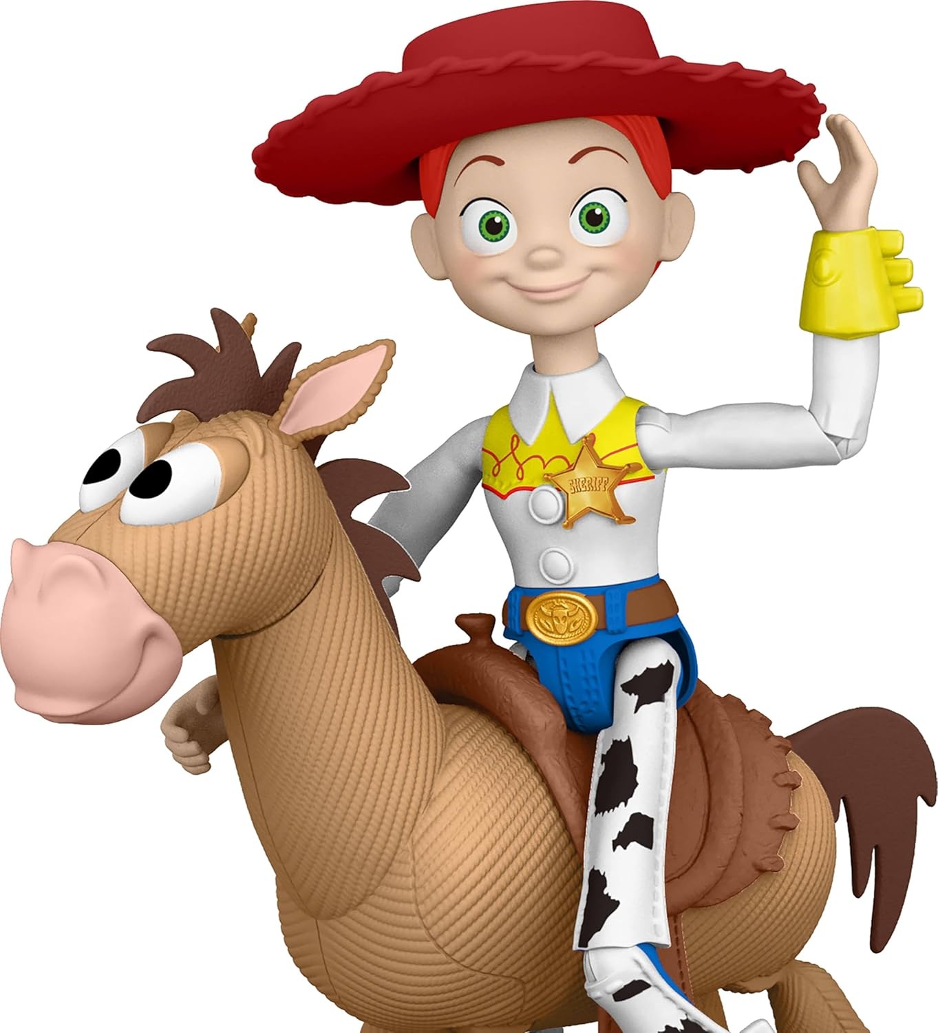 imageMattel Disney and Pixar Toy Story 5 Playscale Posable 7 Inch Action Figures 2 Pack Jessie amp Bullseye Removable Cowboy Hat