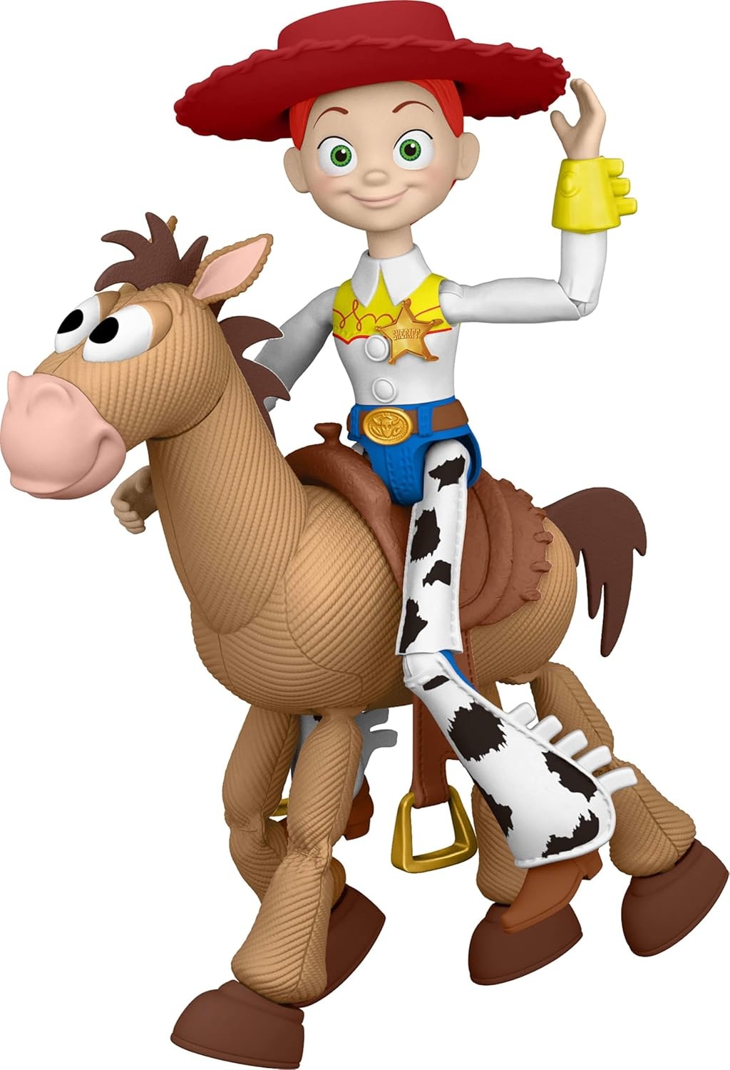 imageMattel Disney and Pixar Toy Story 5 Playscale Posable 7 Inch Action Figures 2 Pack Jessie amp Bullseye Removable Cowboy Hat