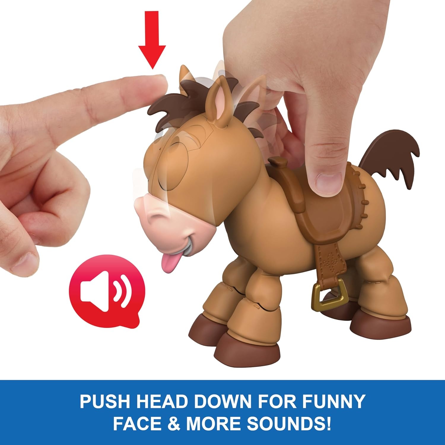 imageMattel Disney and Pixar Toy Story Posing Horse Figure with Sounds Lil Partner Bullseye Touch Activated Play Positions