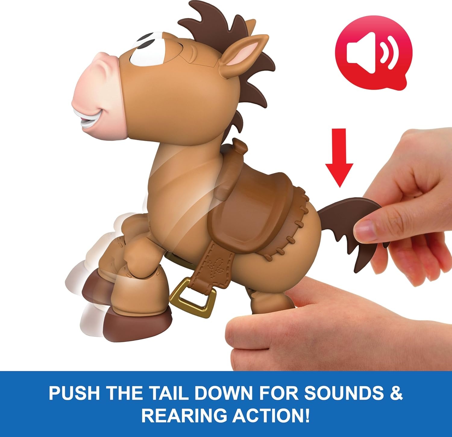 imageMattel Disney and Pixar Toy Story Posing Horse Figure with Sounds Lil Partner Bullseye Touch Activated Play Positions