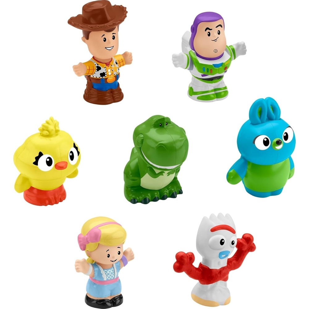 imageFisherPrice Little People Toddler Toy Disney Toy Story 7 Friends Figure Set with Woody amp Buzz Lightyear for Pretend Play Ages 18 Months Amazon Exclusive