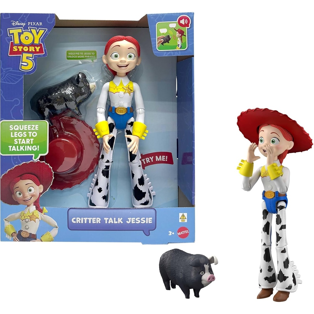 imageMattel Disney and Pixar Toy Story 5 Critter Talk Jessie 12 Inch Posable Action Figure Toy amp Jimmy Dean 35 Plus Movie Sounds amp Phrases