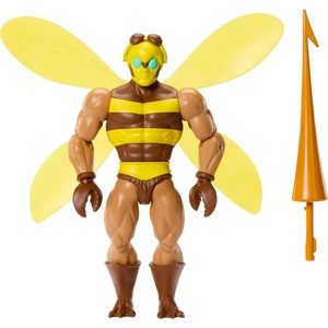 Masters of the Universe Origins Action Figure Buzz-Off Cartoon Collection, 5.5-inch 1980s TV Bee Leader Winged & Goggled with Javelin(Buzz-off)