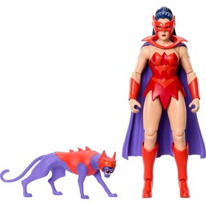 Masters of the Universe Origins Action Figure Buzz-Off Cartoon Collection, 5.5-inch 1980s TV Bee Leader Winged & Goggled with Javelin(Catra)