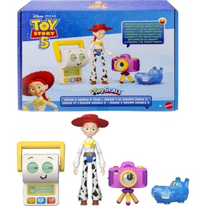 Mattel Disney and Pixar Toy Story 5 Action Figures Multipack, Playscale 7 Inch Posable Movie Accurate Toys Jessie & Double A Team