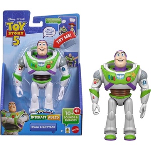 Mattel Disney and Pixar Toy Story 5 Interactables Figure, Lilypad 6 Inch Playscale, Movie Phrases & Converses with Other Characters in Line(Buzz – Style 1)
