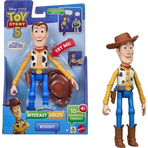 Mattel Disney and Pixar Toy Story 5 Interactables Figure, Lilypad 6 Inch Playscale, Movie Phrases & Converses with Other Characters in Line(Woody)