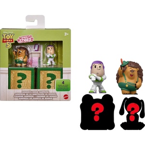 Mattel Disney and Pixar Toy Story 5 Mini Figures Multipacks, 4 Small Stars Movie Toys in Themed Group, 2 Characters Shown & 2 Hidden, Unpack Surprise