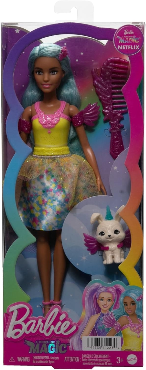 imageBarbie A Touch of Magic Doll amp Accessories Set Teresa Fashion Doll with Fantasy Outfit Pet Leash amp Styling Pieces