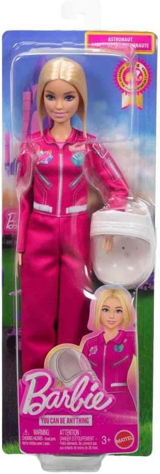 imageBarbie Careers Astronaut Fashion Doll Wearing Removable Look with Pink Spacesuit amp Shoes Plus Helmet Accessory 2026 Career of the Year