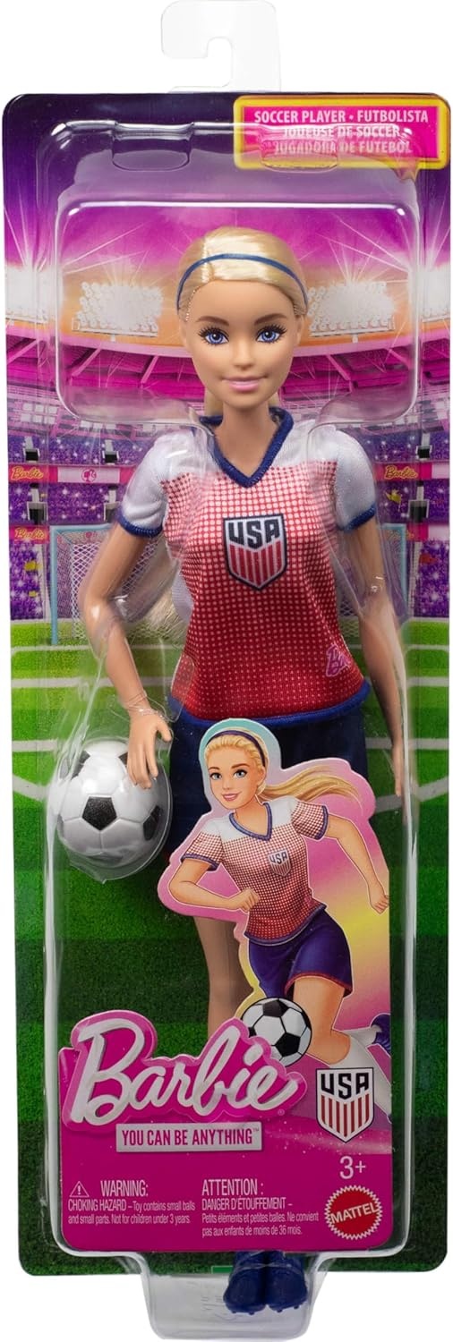 imageBarbie Careers USSF Soccer Fashion Ken Doll Dressed in Removable SportThemed Outfit amp Shoes with AccessoriesBarbie