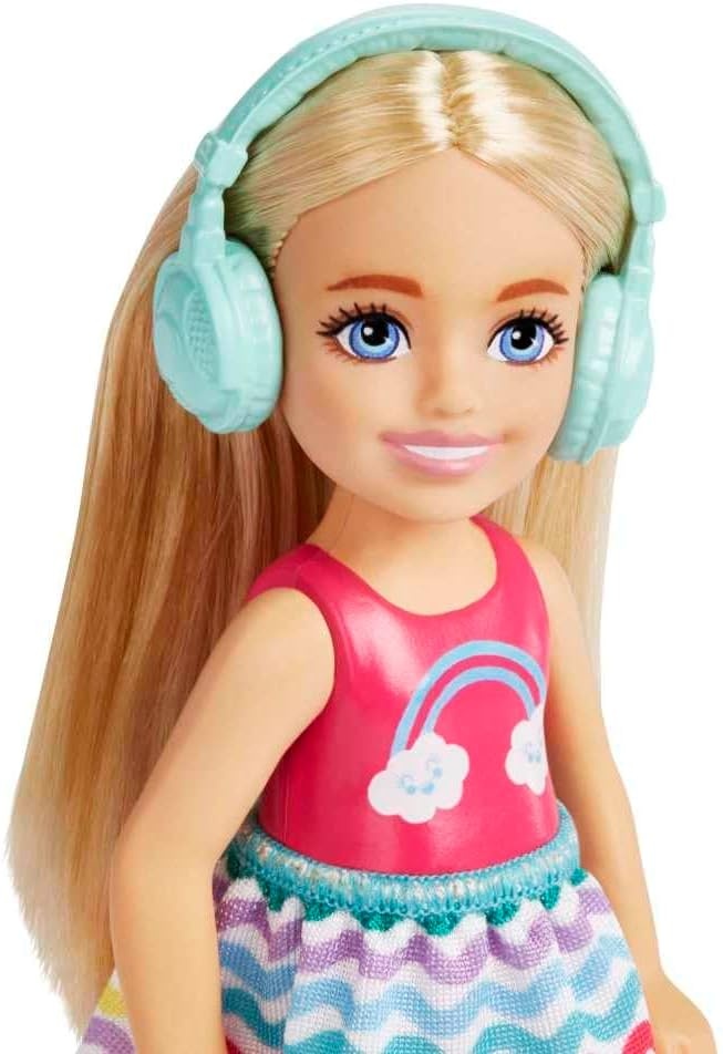 imageBarbie Chelsea Small Doll amp 6 Accessories Travel Set with Puppy Pet Carrier amp Backpack that Opens amp Closes Blonde Hairstandard size
