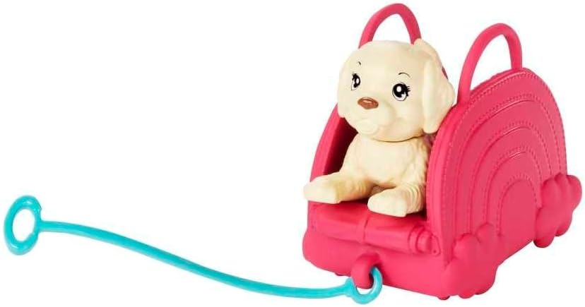 imageBarbie Chelsea Small Doll amp 6 Accessories Travel Set with Puppy Pet Carrier amp Backpack that Opens amp Closes Blonde Hairstandard size