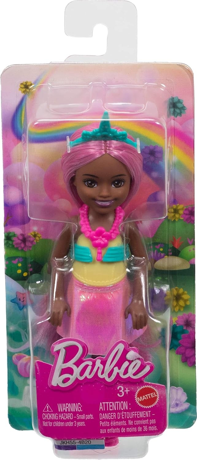 imageBarbie Chelsea Unicorn Small Doll 6Inch with Purple Hair Wearing Removable Tail Shoes amp Hair Accessory 6inch ToyPink Hair
