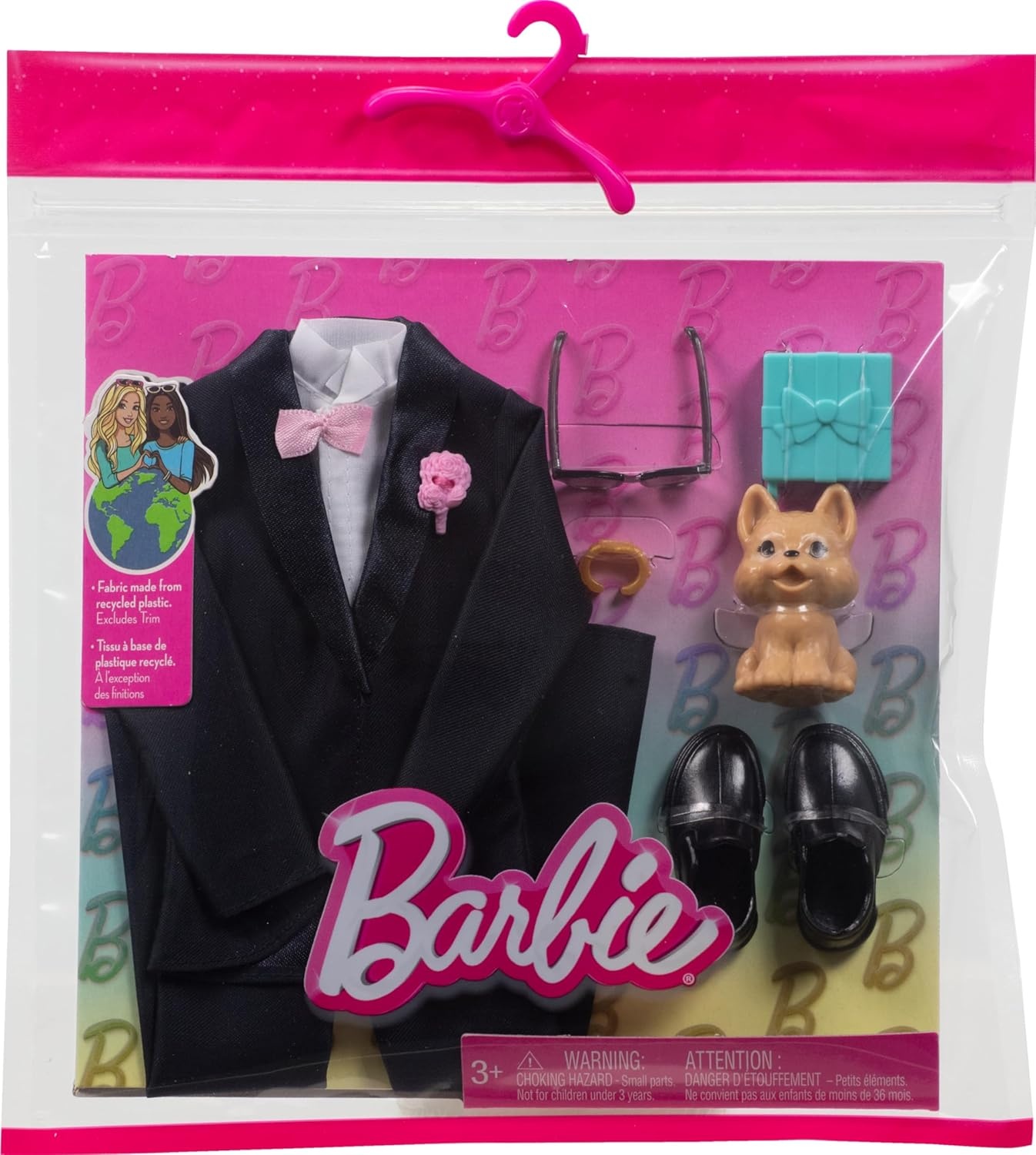 imageBarbie Clothes Groom Fashion Pack for Ken Doll on Wedding Day Tuxedo with Accessories for Complete Look