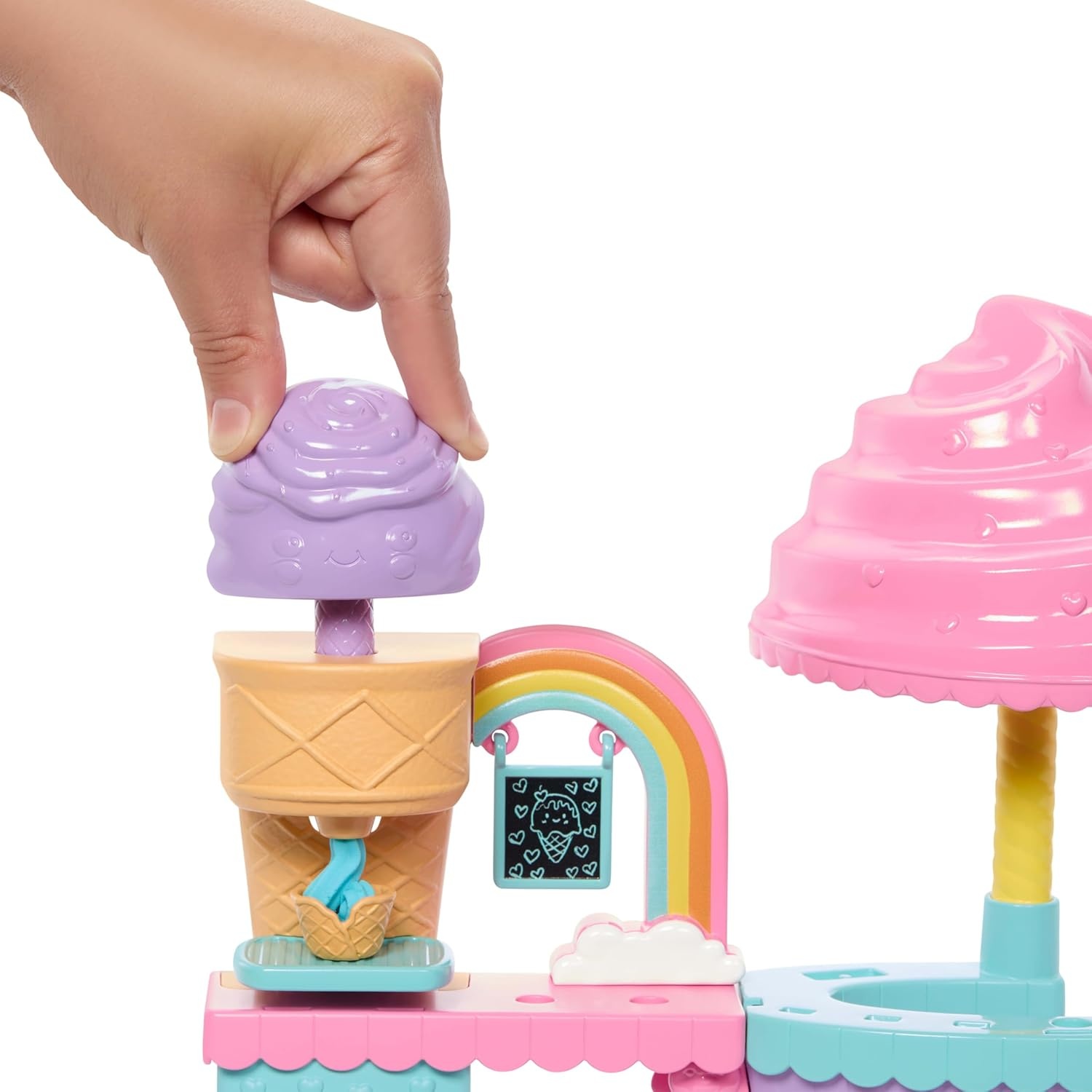 imageBarbie Club Chelsea Ice Cream Shop Playset with Chelsea Doll 2 Dough Colors and Accessories