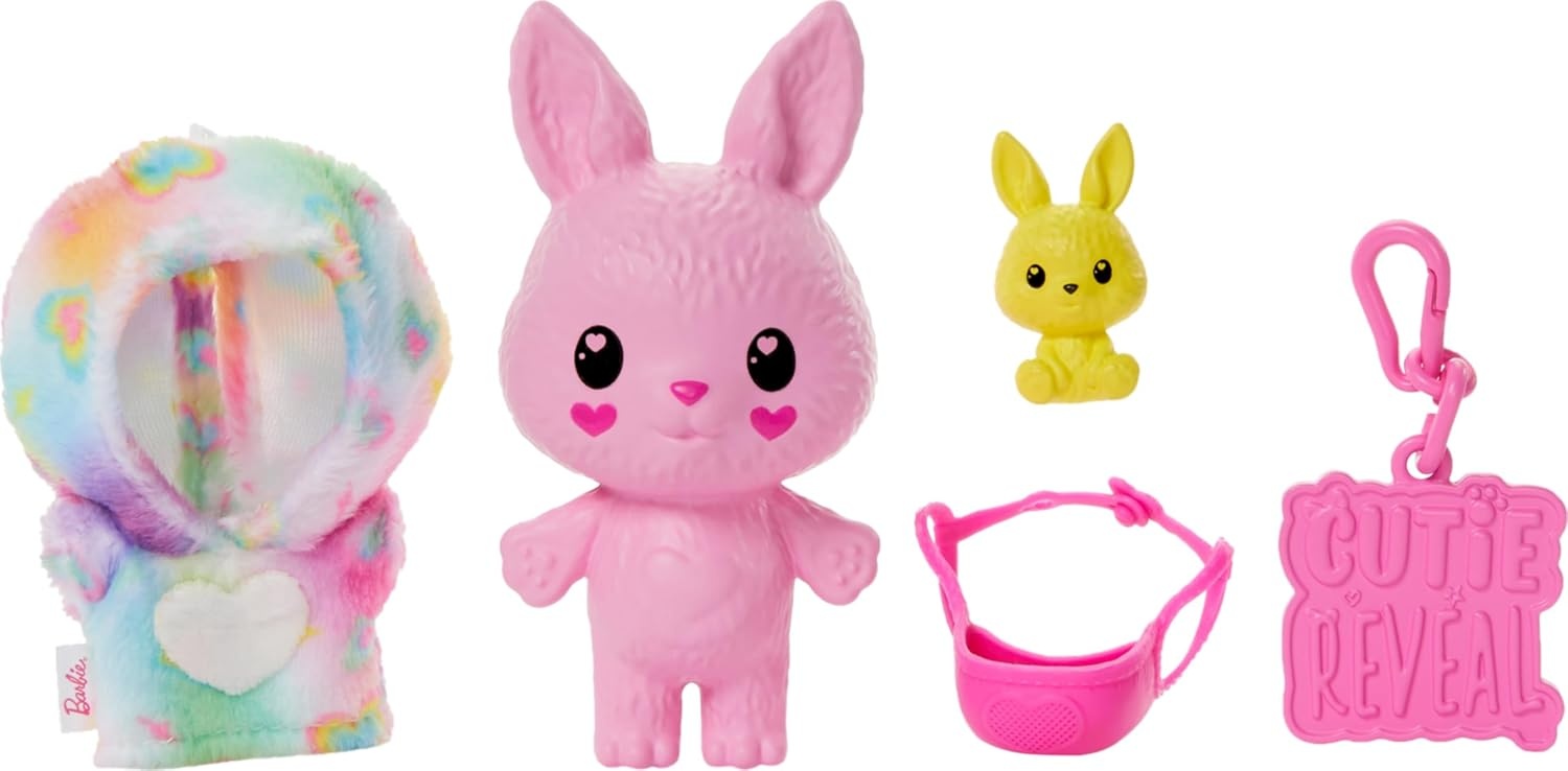 imageBarbie Cutie Reveal Animal Color DreamThemed Pet amp Accessories with 5 Surprises Including Mini Pet Color Change amp Clip