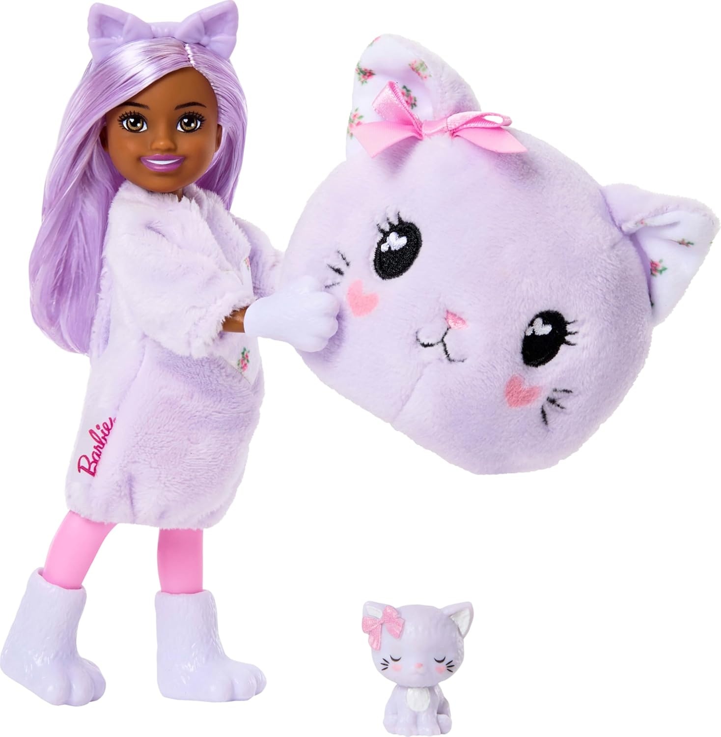 imageBarbie Cutie Reveal Cuddly Series Chelsea Small Dolls amp Accessories with 6 Surprises Including Color Change amp Mini Pet Styles May Vary