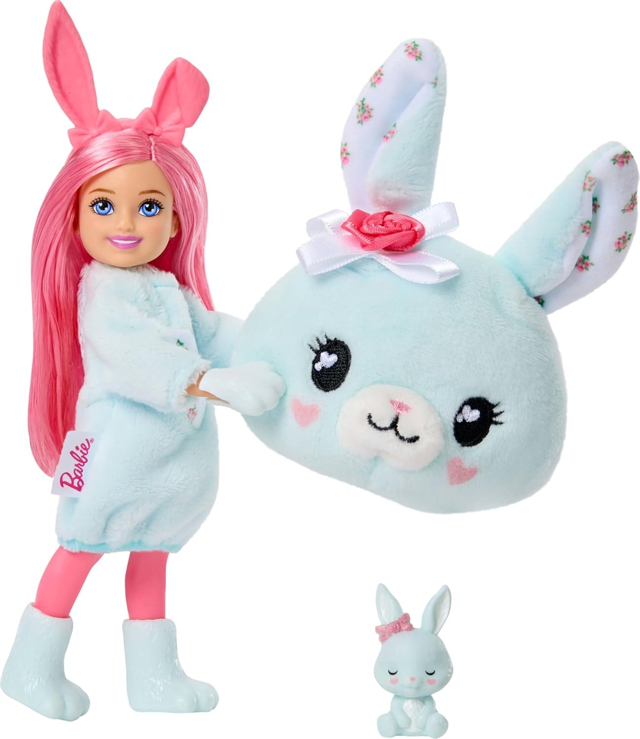 imageBarbie Cutie Reveal Cuddly Series Chelsea Small Dolls amp Accessories with 6 Surprises Including Color Change amp Mini Pet Styles May Vary