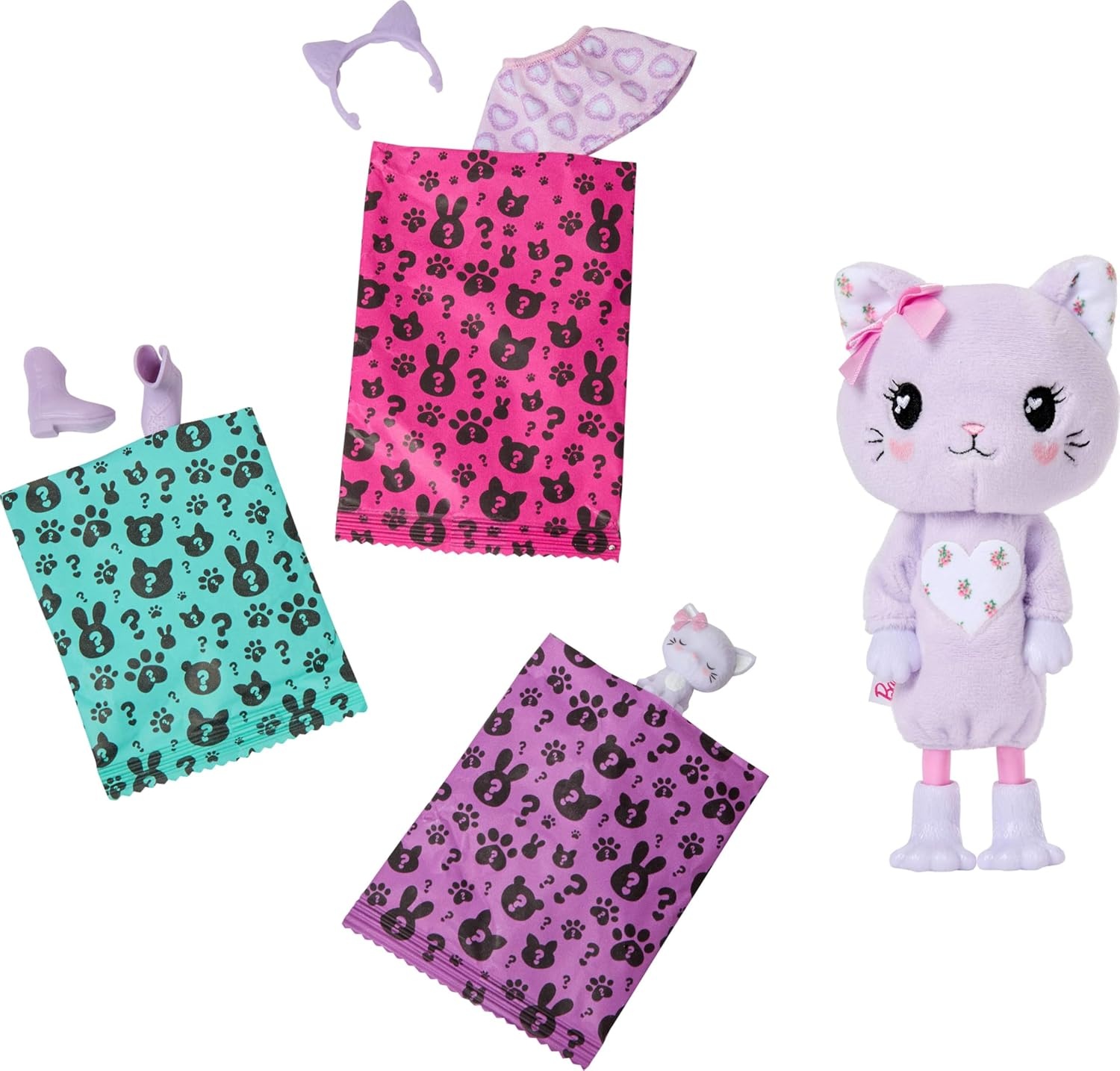 imageBarbie Cutie Reveal Cuddly Series Chelsea Small Dolls amp Accessories with 6 Surprises Including Color Change amp Mini Pet Styles May Vary