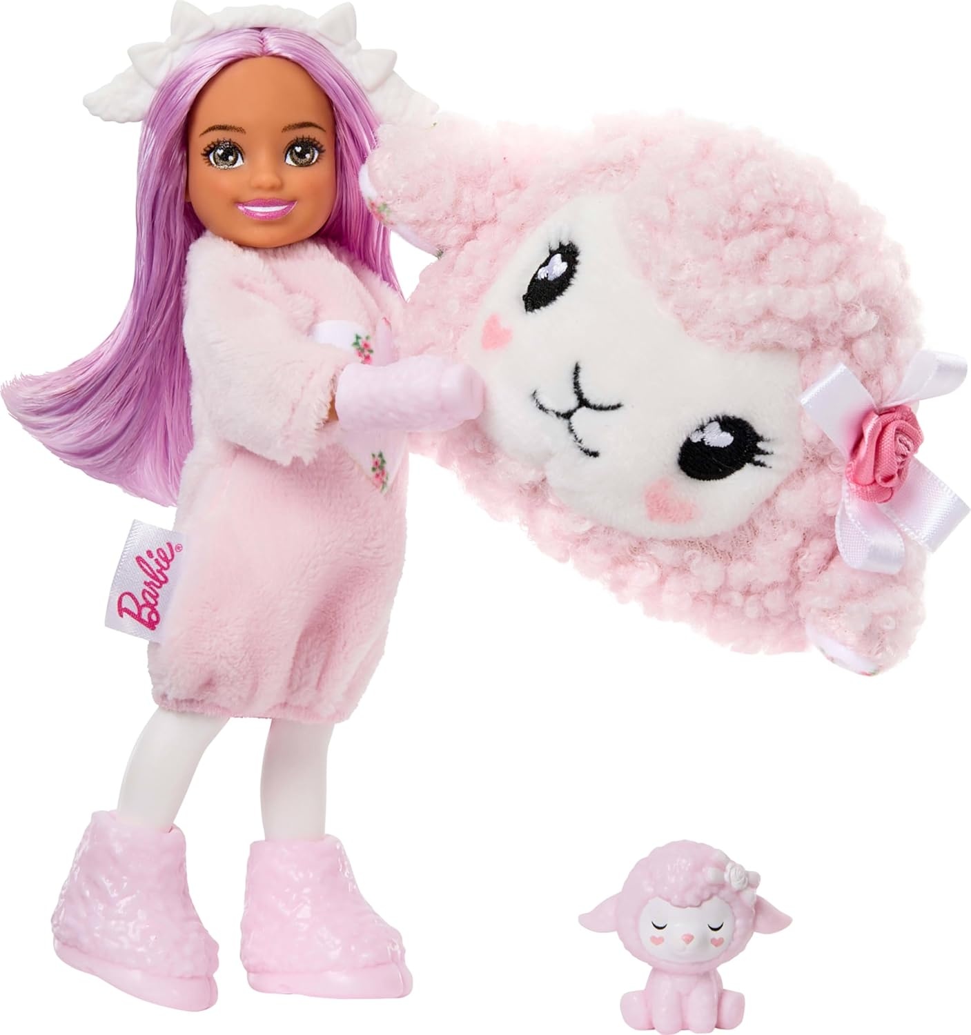 imageBarbie Cutie Reveal Cuddly Series Chelsea Small Dolls amp Accessories with 6 Surprises Including Color Change amp Mini Pet Styles May Vary