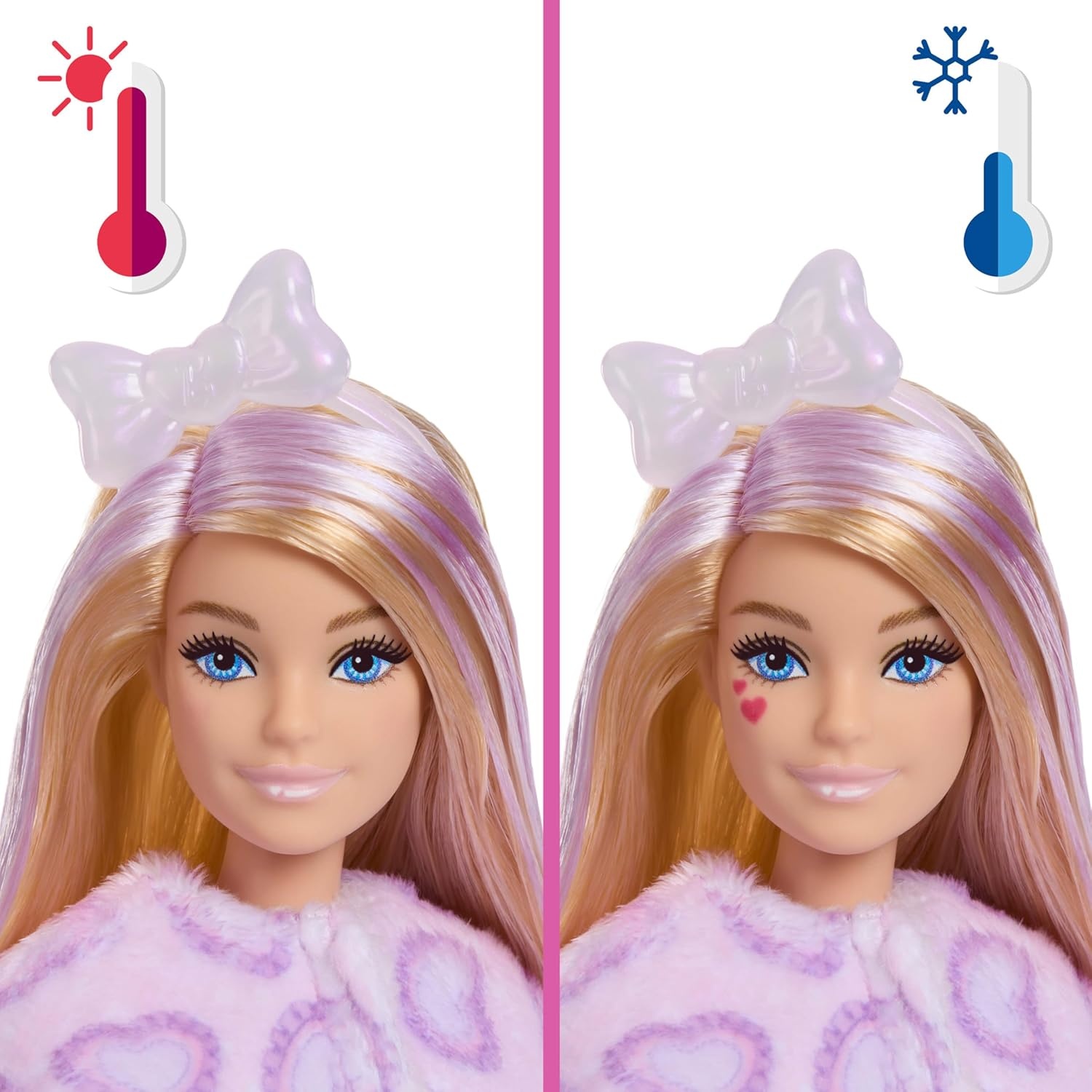 imageBarbie Cutie Reveal Doll amp Accessories Cuddly Series Kitten with 10 Surprises Including Color Change amp Mini PetKitten