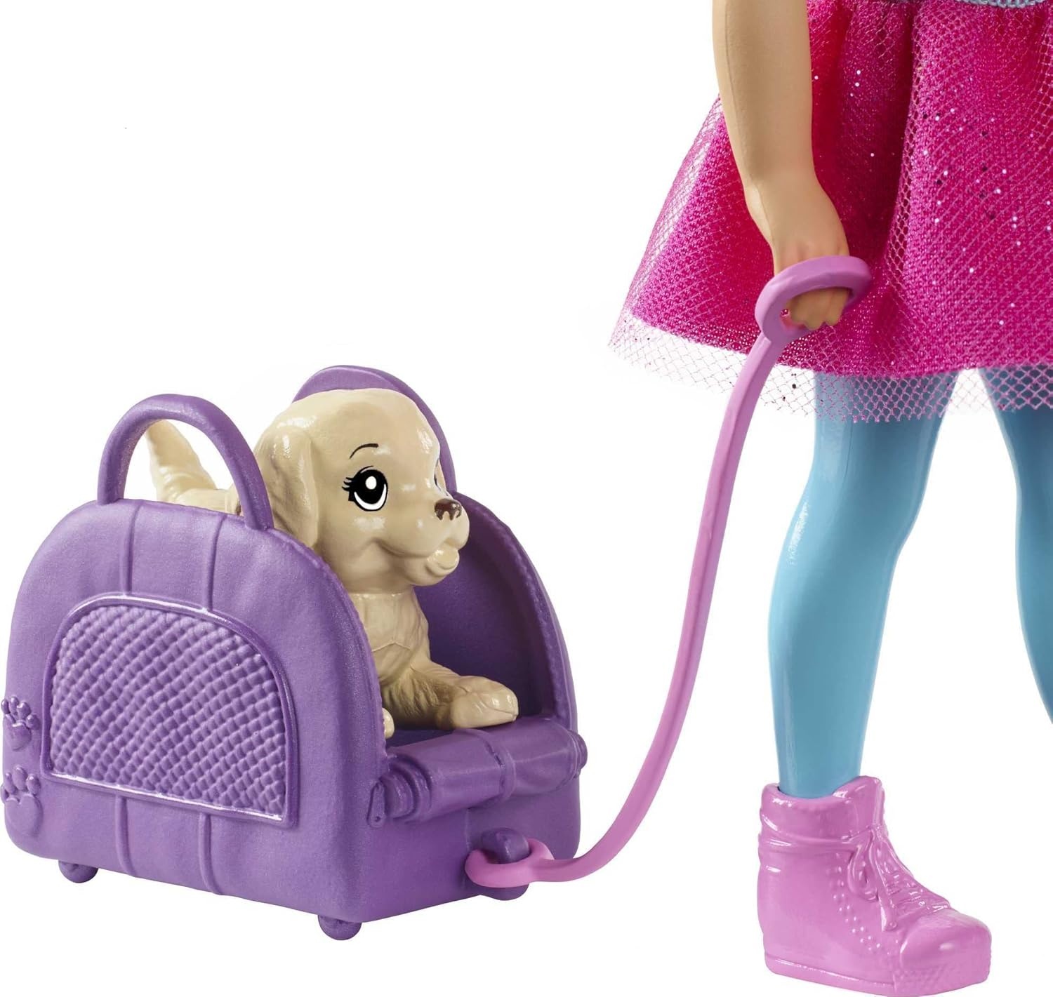 imageBarbie Dreamhouse Adventures Doll amp Accessories Travel Set with Blonde Chelsea Small Doll Puppy Carrier amp Backpack That Opens
